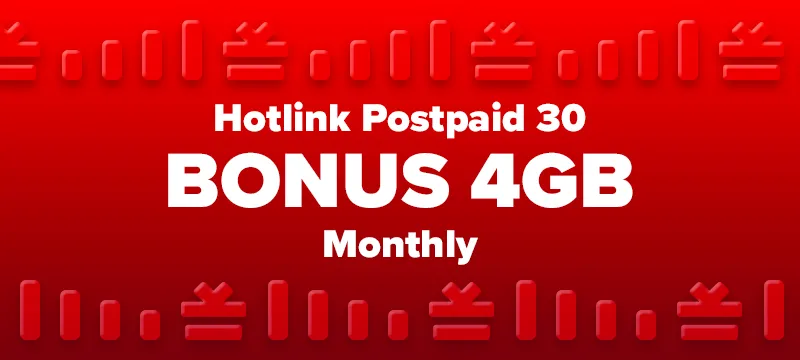 Hotlink Postpaid 30 BONUS 4GB
