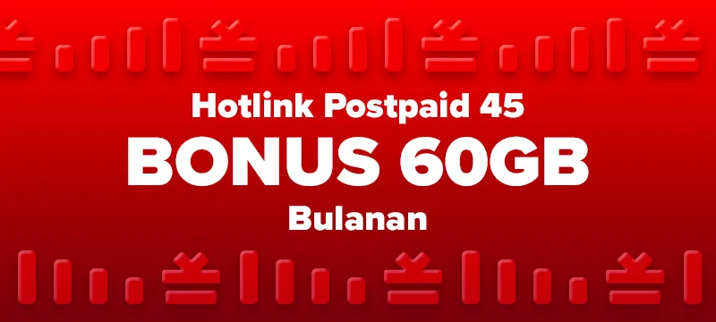 Hotlink Postpaid 45 BONUS 60GB