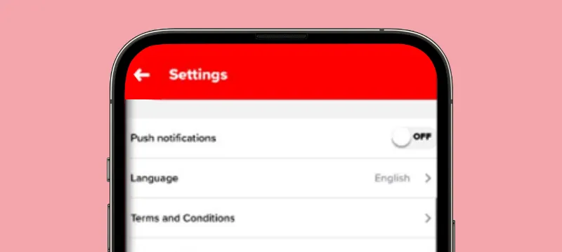 Step 5 - Toggle to switch on Push Notification.