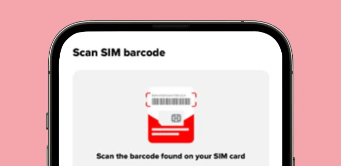 Step 3 - Scan the SIM Card’s Barcode.