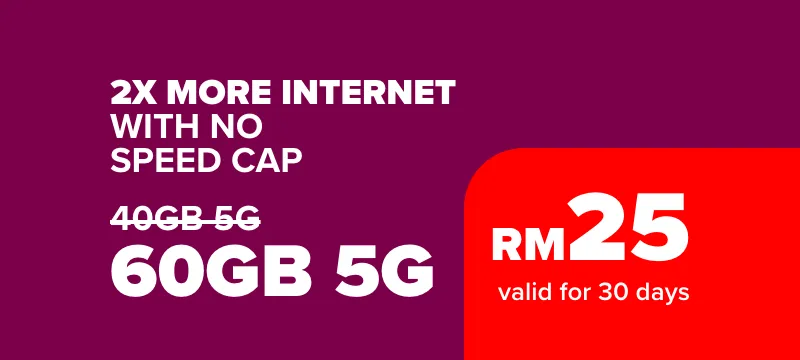 More Internet with No Speed Cap — 60GB 5G