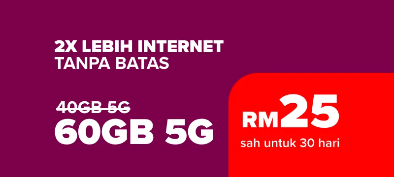 More Internet with No Speed Cap — 60GB 5G